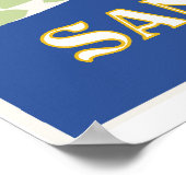 San Sebastian, vector art retro travel ポスター (角)