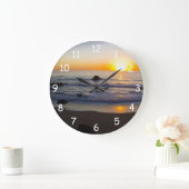 San Simeonの日没4 ラージ壁時計 (ホーム)