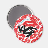 SAN VALENTIN日キスキス/BESO BESOS LABIOS COR マグネット (正面/裏面)