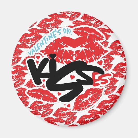 SAN VALENTIN日キスキス/BESO BESOS LABIOS COR マグネット (正面)
