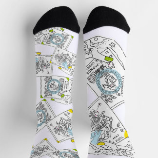 Sana Tarot THE FOOL & THE WORLD ソックス