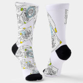 Sana Tarot THE FOOL & THE WORLD ソックス (傾斜あり)
