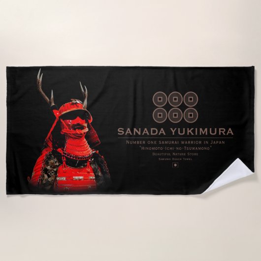 SANADA YUKIMURA (Red ver.) ビーチタオル (正面)