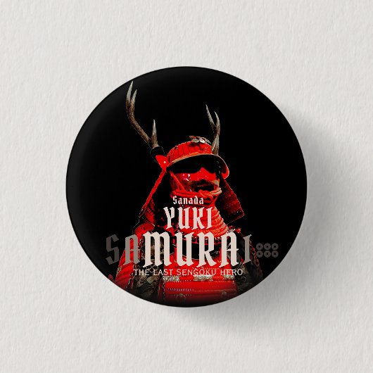 SANADA YUKIMURA (Red ver.) 缶バッジ (正面)
