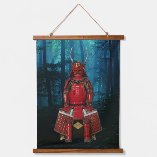 Sanada Yukimura Samurai Armor Wall Tapestry 吊り下げ型タペストリー (正面)