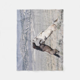 Sanchoおよびキャスパー フリースブランケット