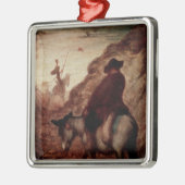 Sanchoおよびドン・キホーテ、19世紀 メタルオーナメント (左)
