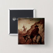 Sanchoおよびドン・キホーテ、19世紀 缶バッジ (正面&裏面)