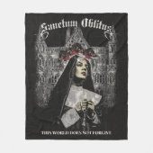 Sanctum Oblitus – ゴシック様式のストリートウェアデザイン フリースブランケット (正面)