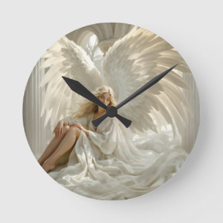 Sanctum of Wings – 光のホールの天使 ラウンド壁時計