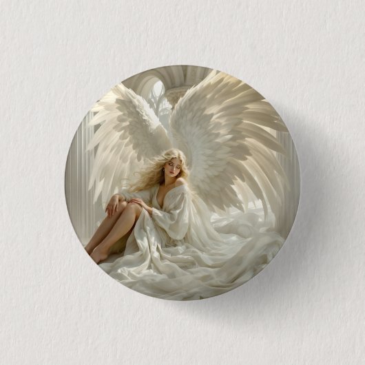 Sanctum of Wings – 光のホールの天使 缶バッジ (正面)