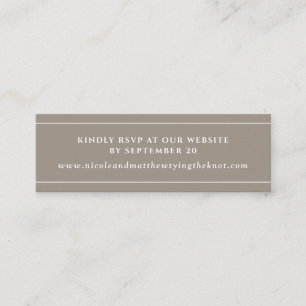 Sand モダン Website RSVP エレガント \レジストリカード スキニー名刺
