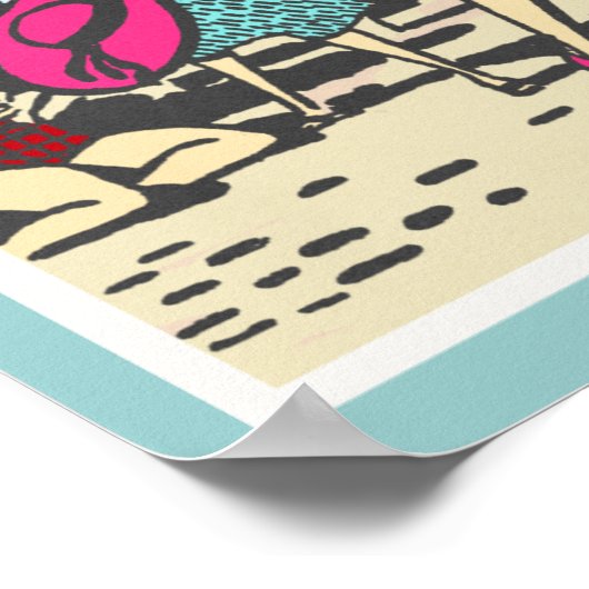 sand-and-image_ヴィンテージ-ビーチヴィンテージファッションスタイル ポスター (角)