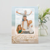 Sand and Sea Beach Photo Mele Kalikimaka  シーズンカード (スタンド正面)