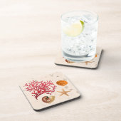 Sand and seashells Hard plastic coaster コースター (右側)