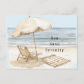 Sand Beach Serenity Umbrella ポストカード (正面)