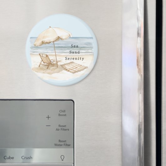 Sand Beach Serenity Umbrella マグネット (インサイチュ (冷蔵庫))