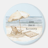 Sand Beach Serenity Umbrella マグネット (正面)