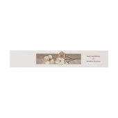 Sand Beige Hand Drawn Floral Botanical Wedding 招待状ベリーバンド (フラット)