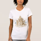 Sand Castle Beach Sea Sand Serenity Tシャツ (正面)