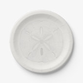 Sand Dollar Beach Wedding Cake Plates ペーパープレート (正面)