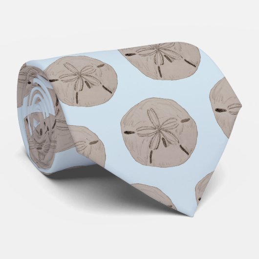 Sand Dollar Painting Coastal Beach Pattern ネクタイ (ロール)