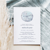 Sand Dollar Rehearsal Dinner Invitation 招待状