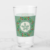 Sand Dollar Seashell Christmas Wreath タンブラーグラス (裏面)