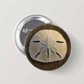 Sand Dollar Seashell Photo Custom Pin Button 缶バッジ (正面&裏面)