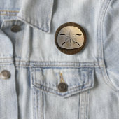 Sand Dollar Seashell Photo Custom Pin Button 缶バッジ (インサイチュ)