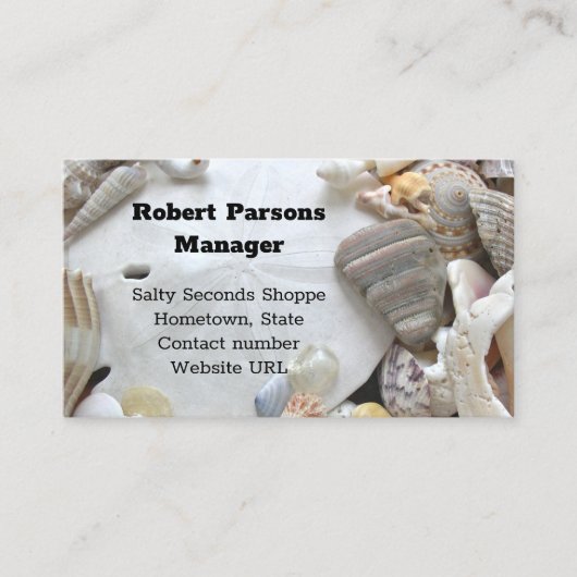 Sand Dollar Seashells名刺 コーリングカード (正面)