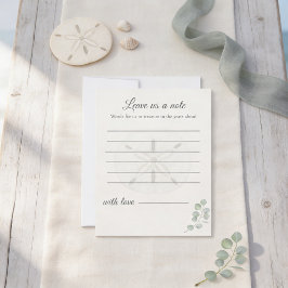 Sand Dollar Wedding Message Cards | ノートカード