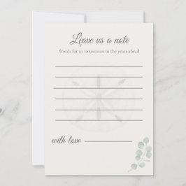 Sand Dollar Wedding Message Cards | ノートカード
