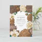 Sand Dune, Copper Glow & Hazelnut Cream Wedding 招待状 (スタンド正面)