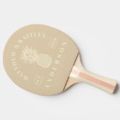 Sand Dune Tropical Pineapple Wedding Crest 卓球ラケット (横)