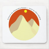 Sand Dunes Amongst Orange Sky マウスパッド (正面)