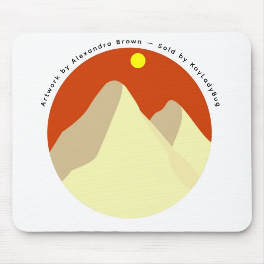 Sand Dunes Amongst Orange Sky マウスパッド (正面)