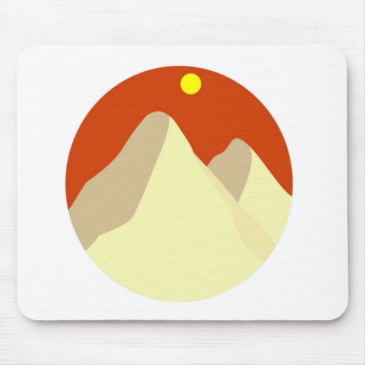 Sand Dunes Amongst Orange Sky マウスパッド (正面)