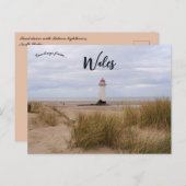 Sand Dunes and Talacre Lighthouse Wales ポストカード (正面/裏面)