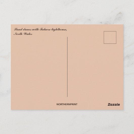 Sand Dunes and Talacre Lighthouse Wales ポストカード (裏面)