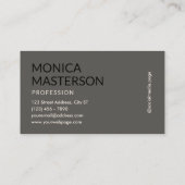 Sand gray minimalist monogram 名刺 (裏面)