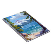 Sand Harbor Beach Lake Tahoe Painting ノートブック (右側)