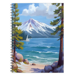 Sand Harbor Beach Lake Tahoe Painting ノートブック