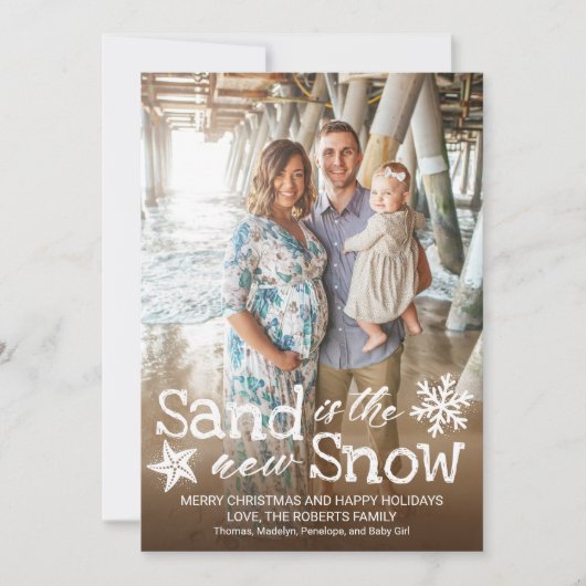 Sand is the New Snow Beach Christmas シーズンカード (正面)