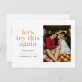 Sand Let Try This Re Change the Date 結婚's 案内ポストカード (正面/裏面)