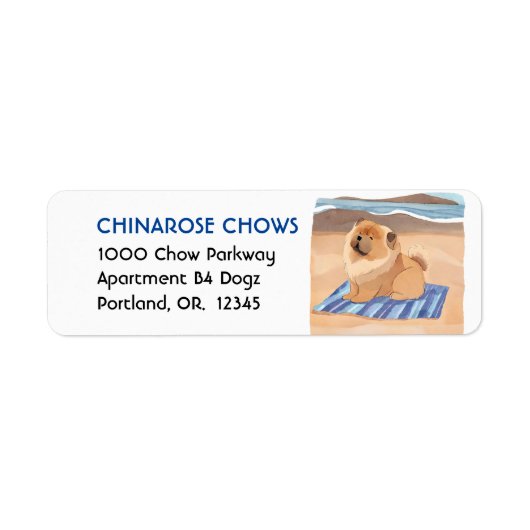SAND N' SEAレッドチャウ住所 シール (正面)