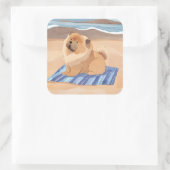 SAND N' SEA Chow犬のシール スクエアシール (バッグ)