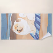 SAND N' SEA CREAM Chow Chow犬ビーチタオル ビーチタオル (正面)