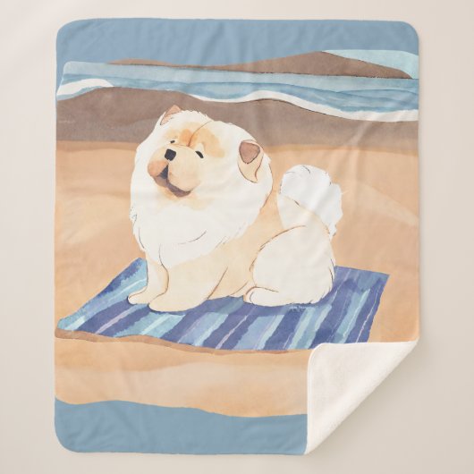 SAND N' SEA CREAM Chow Chow Sherpaブランケット シェルパブランケット (正面)
