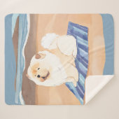 SAND N' SEA CREAM Chow Chow Sherpaブランケット シェルパブランケット (正面(横))